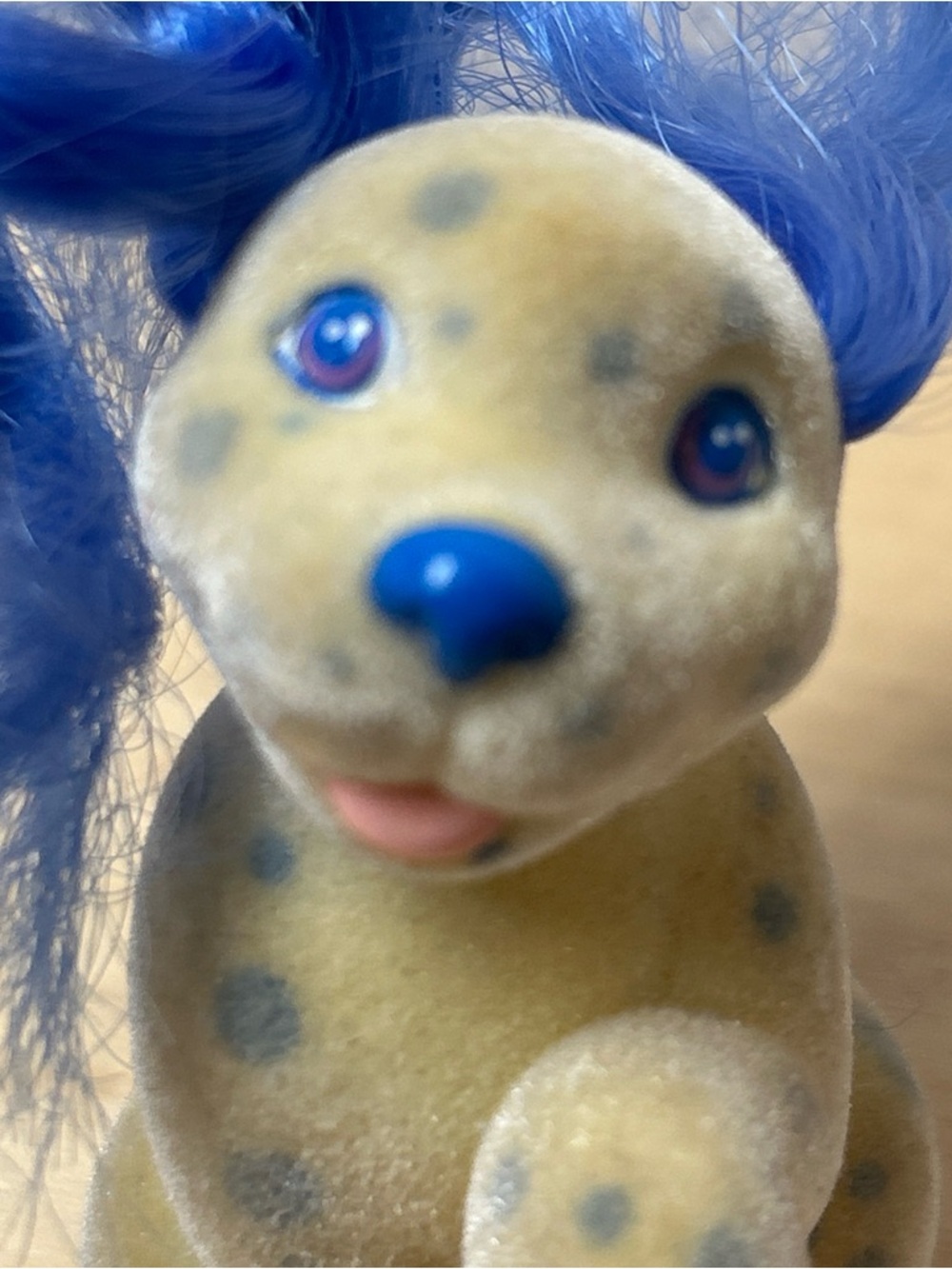 My Little Pony Lil Litters Dalmatian Dots Mommy Dog Puppy Blue Hair‎ 3" tall